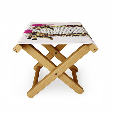 Coco de Paris Giraffes With Bubblegum Folding Stool