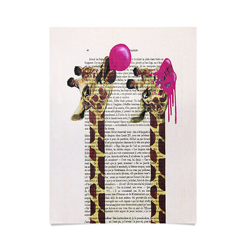 Coco de Paris Giraffes With Bubblegum Poster