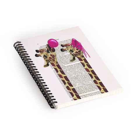 Coco de Paris Giraffes With Bubblegum Spiral Notebook
