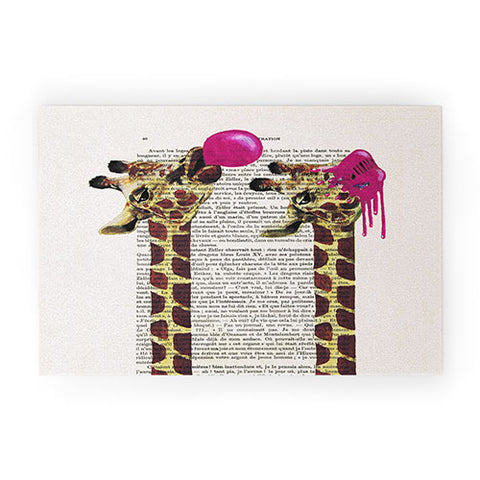 Coco de Paris Giraffes With Bubblegum Welcome Mat