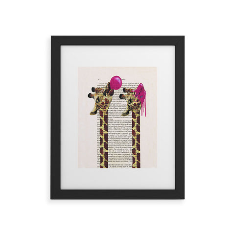 Coco de Paris Giraffes With Bubblegum Framed Art Print