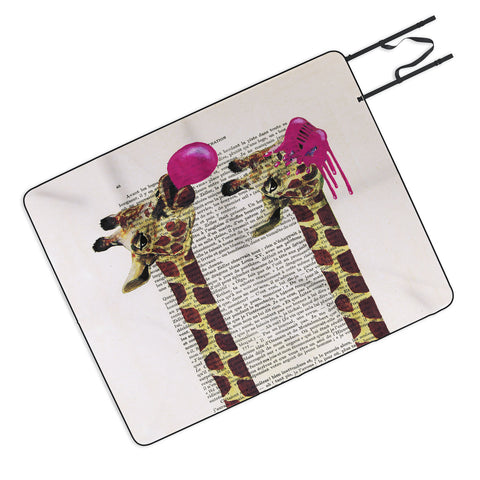 Coco de Paris Giraffes With Bubblegum Picnic Blanket