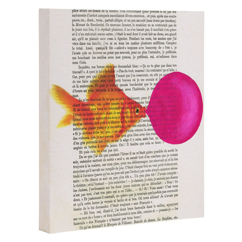 Coco de Paris Goldfish With Bubblegum Art Canvas