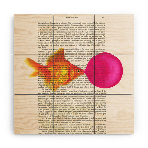 Coco de Paris Goldfish With Bubblegum Wood Wall Mural