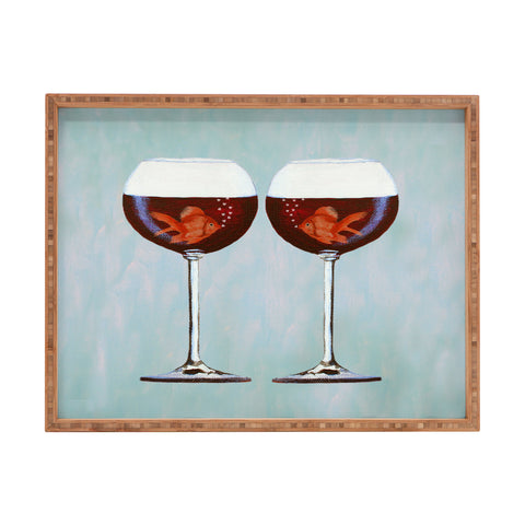 Coco de Paris Goldfishes Wine Love Rectangular Tray