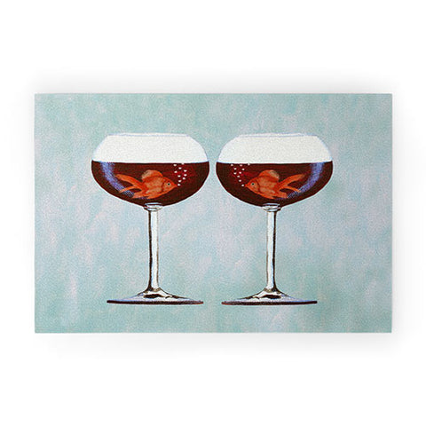 Coco de Paris Goldfishes Wine Love Welcome Mat
