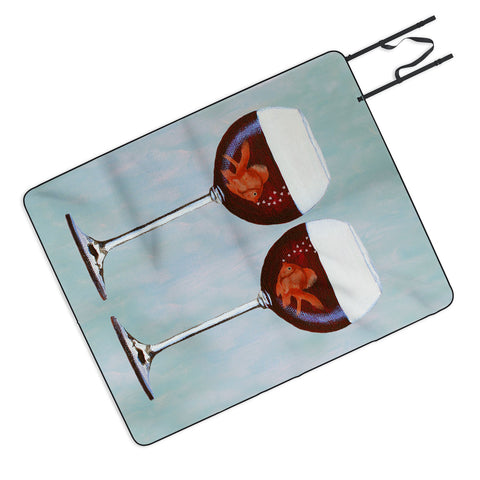 Coco de Paris Goldfishes Wine Love Picnic Blanket