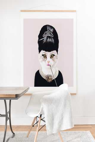 Coco de Paris Hepburn Cat Art Print And Hanger