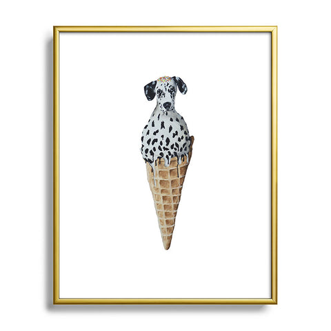 Coco de Paris Icecream Dalmatian Metal Framed Art Print