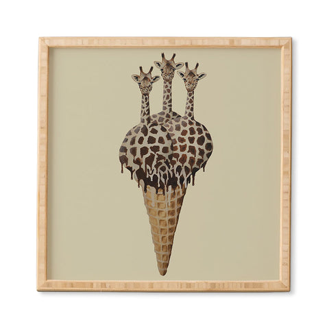 Coco de Paris Icecream giraffes Framed Wall Art