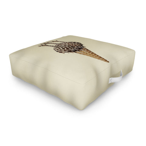 Coco de Paris Icecream giraffes Outdoor Floor Cushion