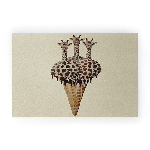 Coco de Paris Icecream giraffes Welcome Mat