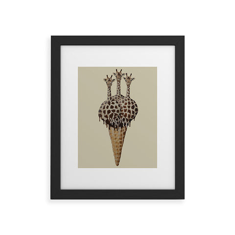 Coco de Paris Icecream giraffes Framed Art Print