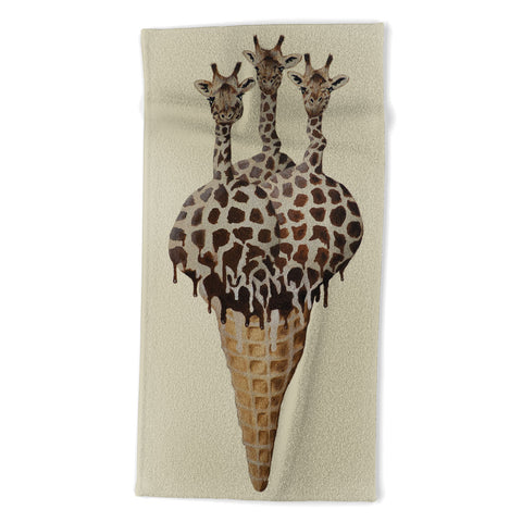 Coco de Paris Icecream giraffes Beach Towel