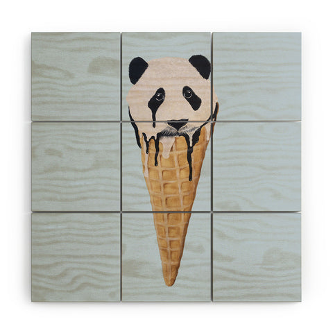 Coco de Paris Icecream panda Wood Wall Mural