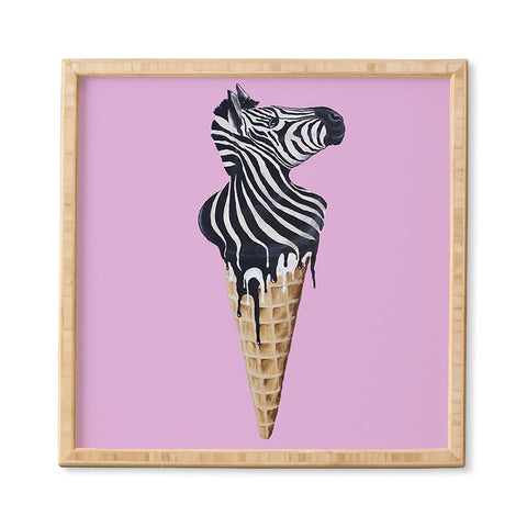 Coco de Paris Icecream zebra Framed Wall Art