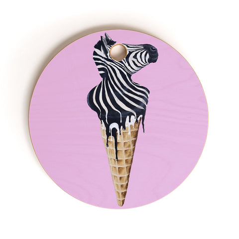 Coco de Paris Icecream zebra Cutting Board Round