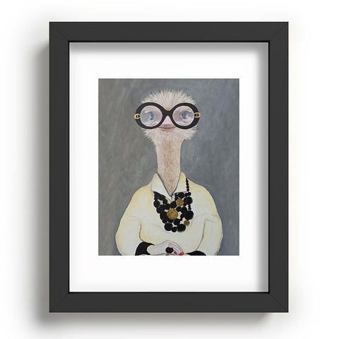 Coco de Paris Iris Apfel Ostrich Recessed Framing Rectangle