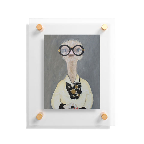 Coco de Paris Iris Apfel Ostrich Floating Acrylic Print