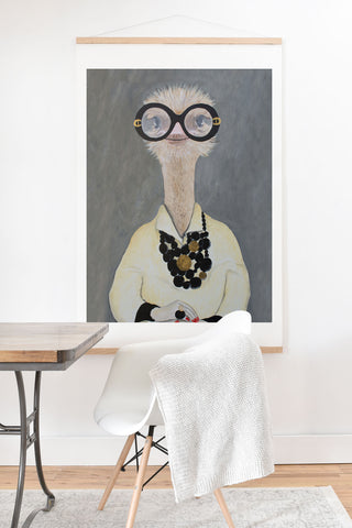 Coco de Paris Iris Apfel Ostrich Art Print And Hanger
