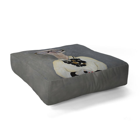 Coco de Paris Iris Apfel Ostrich Floor Pillow Square