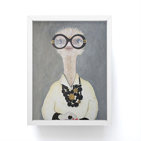 Coco de Paris Iris Apfel Ostrich Framed Mini Art Print