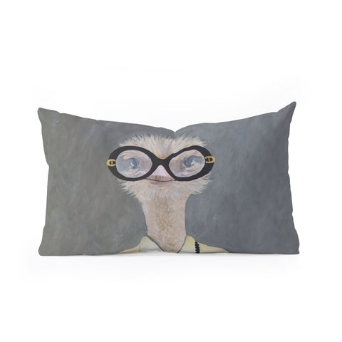Coco de Paris Iris Apfel Ostrich Oblong Throw Pillow