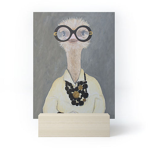 Coco de Paris Iris Apfel Ostrich Mini Art Print