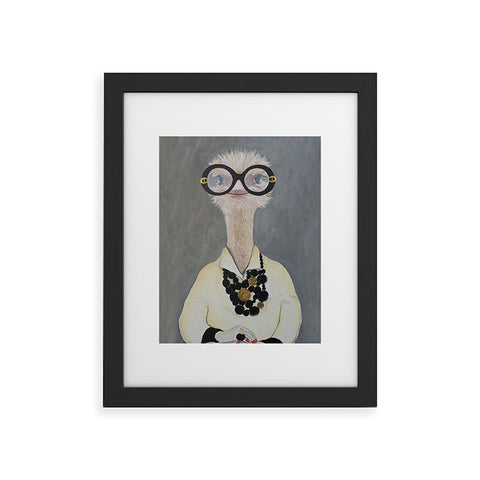 Coco de Paris Iris Apfel Ostrich Framed Art Print