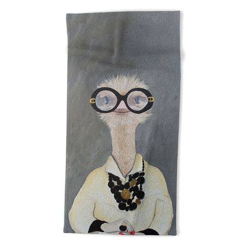 Coco de Paris Iris Apfel Ostrich Beach Towel