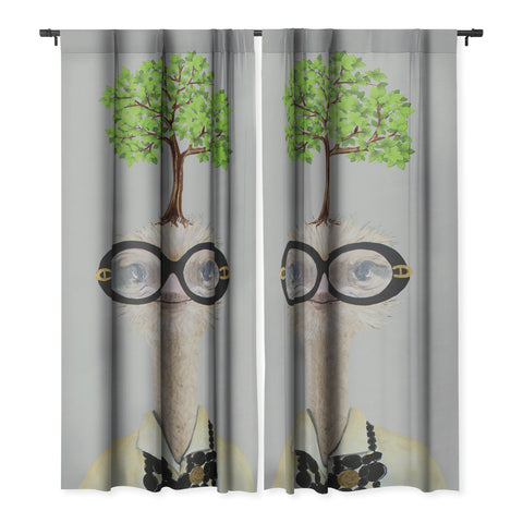 Coco de Paris Iris Apfel ostrich with a tree Blackout Non Repeat