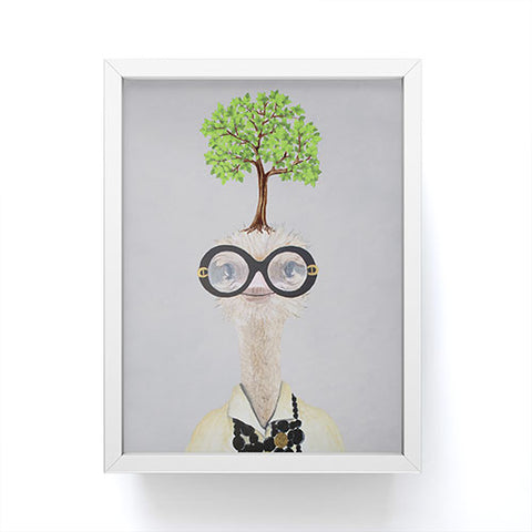 Coco de Paris Iris Apfel ostrich with a tree Framed Mini Art Print