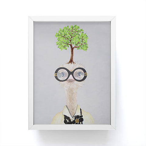 Coco de Paris Iris Apfel ostrich with a tree Framed Mini Art Print