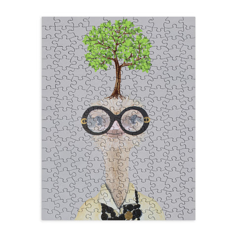 Coco de Paris Iris Apfel ostrich with a tree Puzzle