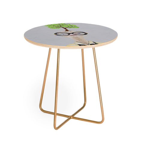 Coco de Paris Iris Apfel ostrich with a tree Round Side Table