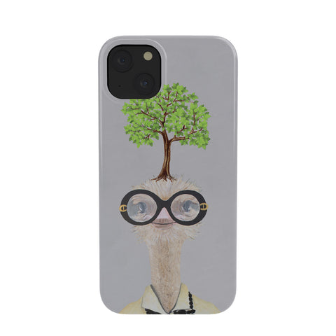 Coco de Paris Iris Apfel ostrich with a tree Phone Case