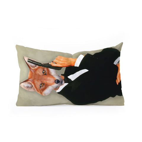 Coco de Paris James Bond Fox Oblong Throw Pillow