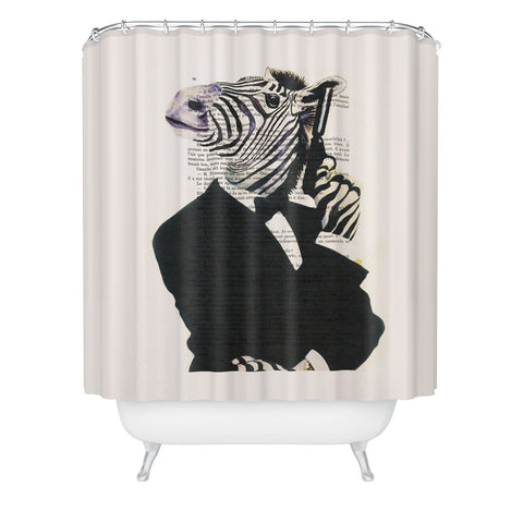 Coco de Paris James Bond Zebra Shower Curtain