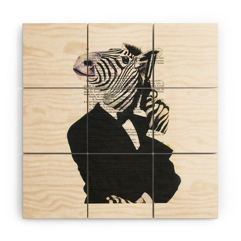Coco de Paris James Bond Zebra Wood Wall Mural