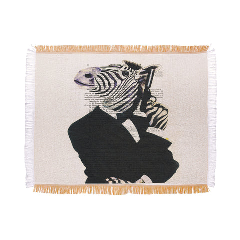 Coco de Paris James Bond Zebra Throw Blanket