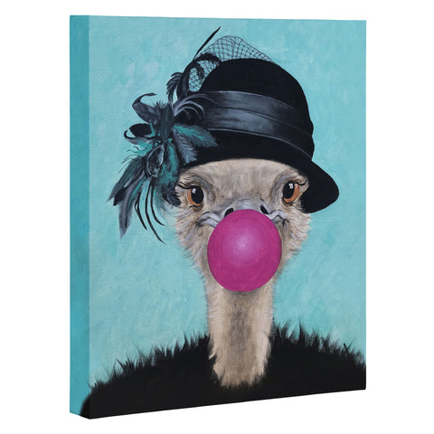 Coco de Paris Ostrich with bubblegum Art Canvas