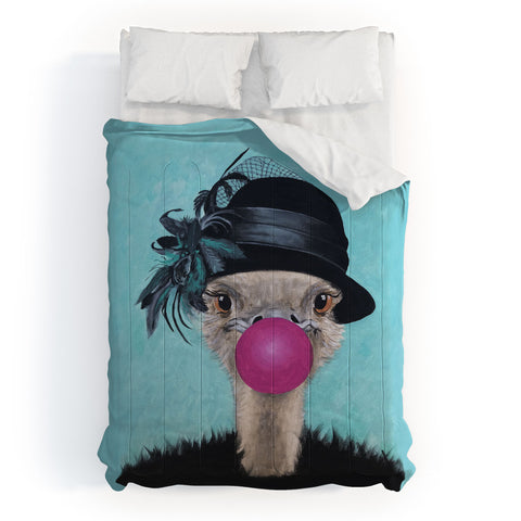 Coco de Paris Ostrich with bubblegum Comforter