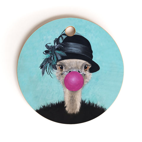 Coco de Paris Ostrich with bubblegum Cutting Board Round