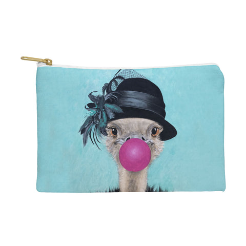 Coco de Paris Ostrich with bubblegum Pouch
