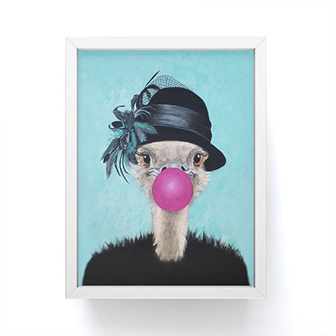 Coco de Paris Ostrich with bubblegum Framed Mini Art Print