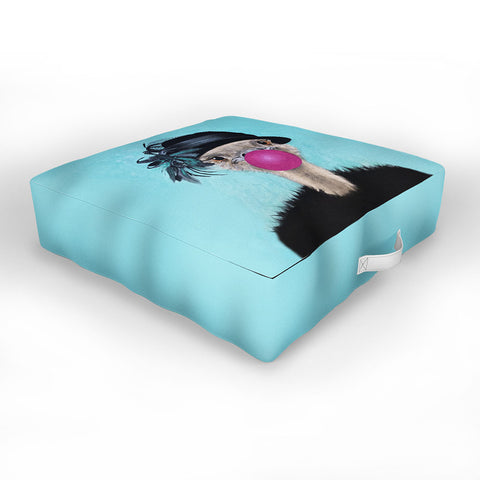 Coco de Paris Ostrich with bubblegum Outdoor Floor Cushion