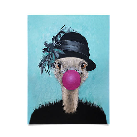 Coco de Paris Ostrich with bubblegum Poster