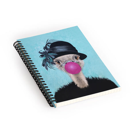 Coco de Paris Ostrich with bubblegum Spiral Notebook
