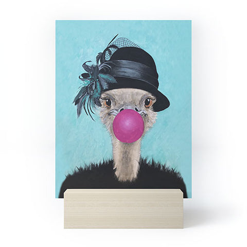 Coco de Paris Ostrich with bubblegum Mini Art Print