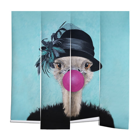 Coco de Paris Ostrich with bubblegum Wall Mural